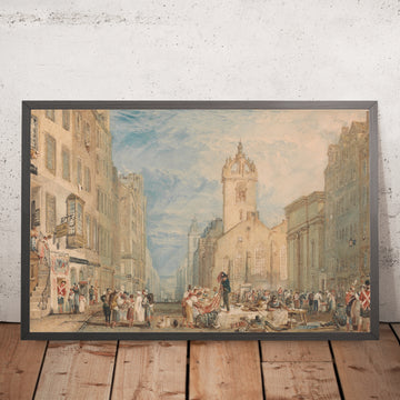Une image encadrée de High Street, Édimbourg, par Turner, 1818 (JMW Turner)