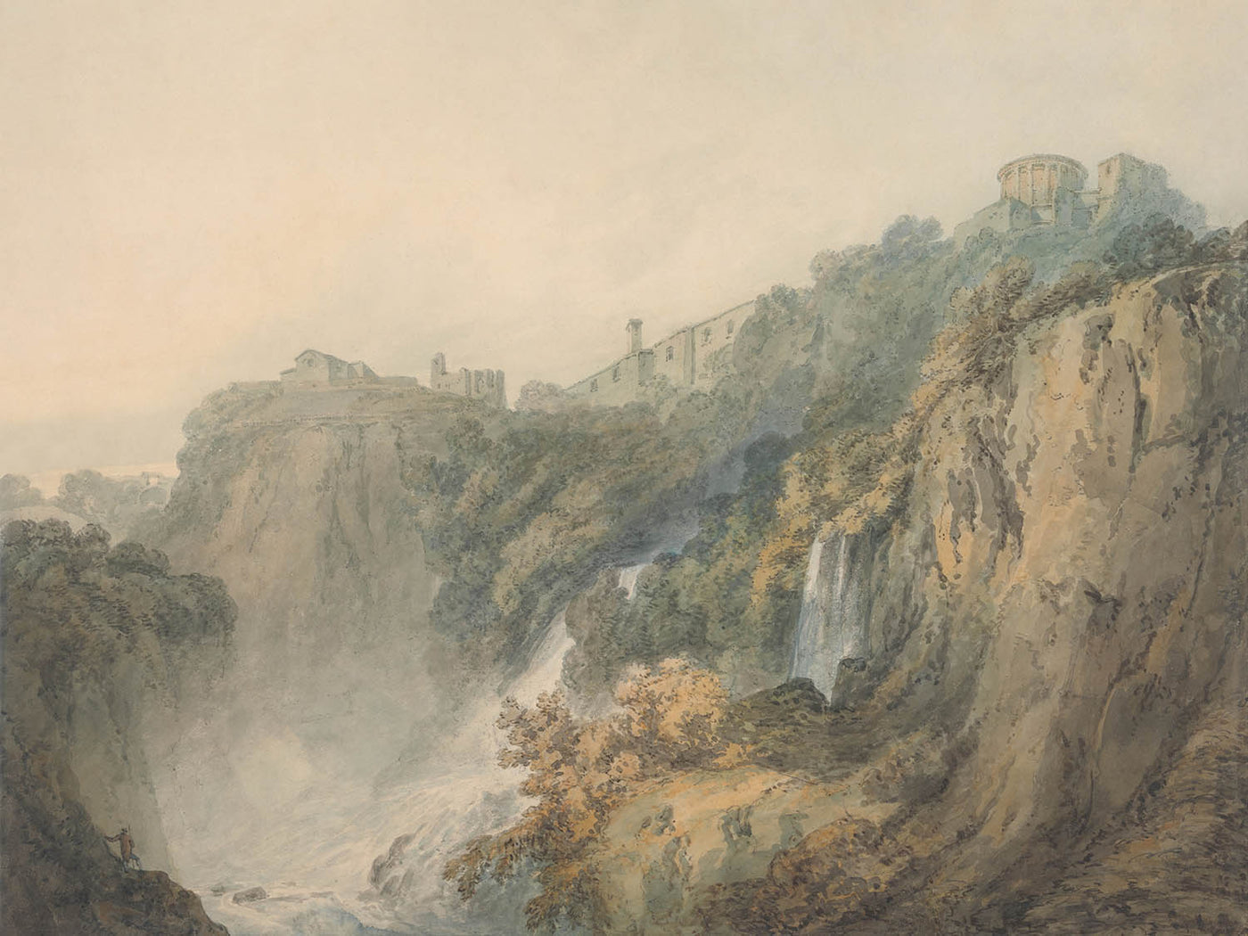 Tivoli con el Templo de la Sibila y las Cascadas de Turner, 1796 