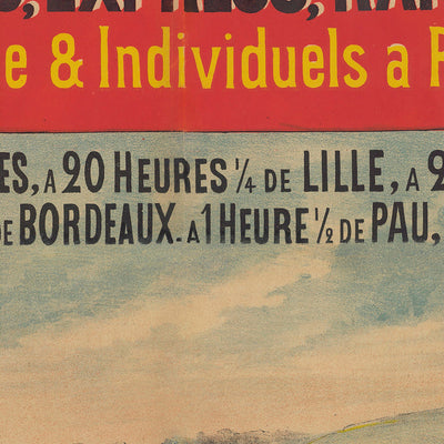 Dax Travel Poster: Station thermale et hivernale by Chemins de Fer d’Orléans et du Midi, 1890