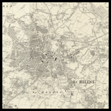 Mappa antica personalizzata di St Helens 