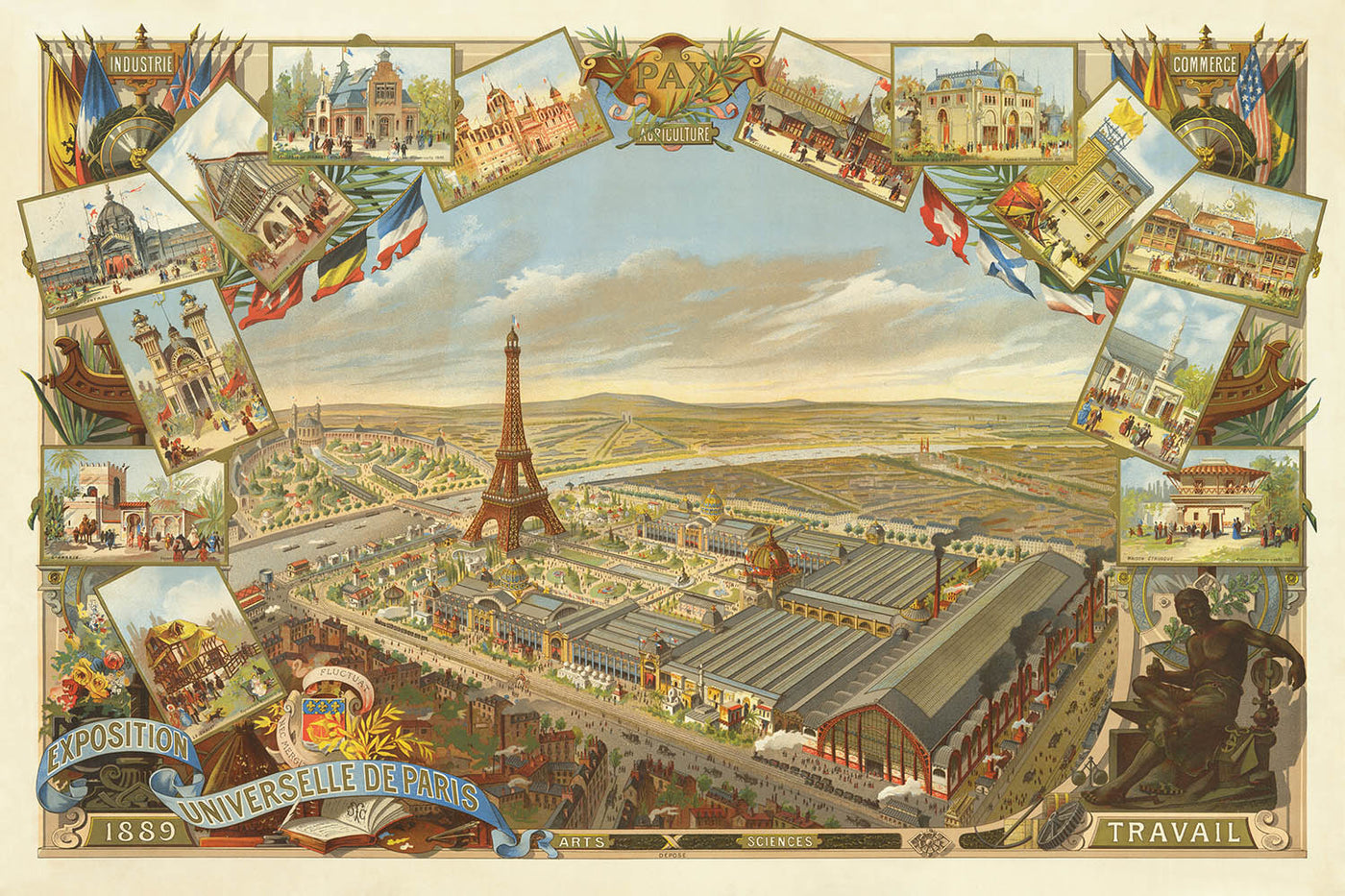 First View of the Eiffel Tower at the Exposition Universelle de Paris, 1889
