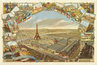 First View of the Eiffel Tower at the Exposition Universelle de Paris, 1889
