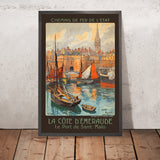 Saint-Malo Travel Poster: La Côte d’Émeraude by Maurice Toussaint