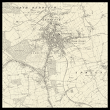 Carte ancienne personnalisée de Redditch 