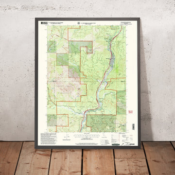 Map of Dunsmuir, California by USGS, 1998 – Castle Crags & Upper Sacramento River