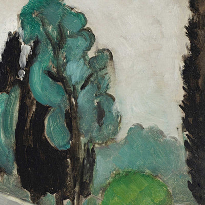 Paisaje con cipreses y olivos en los alrededores de Niza (Landscape with cypresses and olive trees near Nice) de Henri Matisse, 1918 