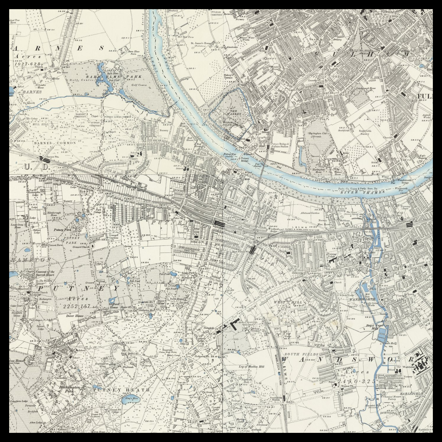 Ed Putney Personalised Old Map of Putney – The Unique Maps Co.