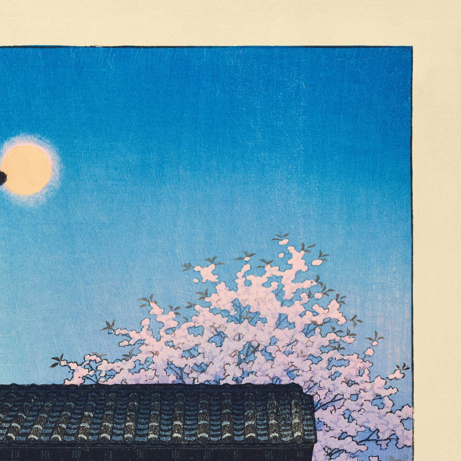 Full Moon Over Matsuyama Castle by Hasui Kawase 1935