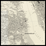 Personalisierte alte Karte von Birkenhead 