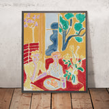 Deux Fillettes, fond jaune et rouge (Two little girls, yellow and red background) par Henri Matisse, 1947 
