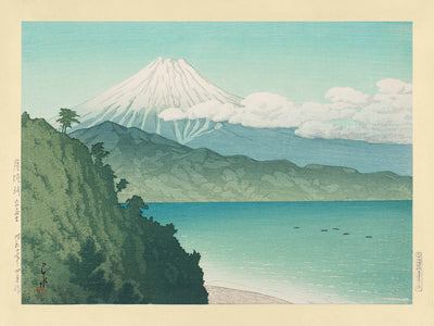 Mt. Fuji and Blue Lake from Satta Pass by Hasui Kawase, 1935