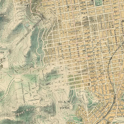 Seltene riesige Straßenkarte von San Francisco von Chevalier, 1911 