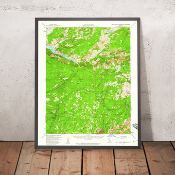 Old Map of Yosemite National Park, California by USGS, 1956 – Hetch Hetchy Reservoir, Tuolumne Meadows & Half Dome