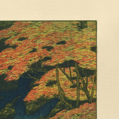 Cascada Kegon, Nikkô de Hasui Kawase, 1935 