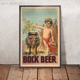 Vintage Bock Beer Poster, 1880