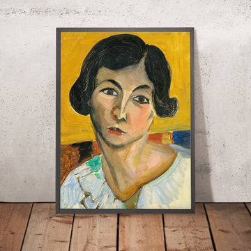 Ein gerahmtes Bild von Tête de femme penchée (Geneigter Frauenkopf) von Henri Matisse, 1916