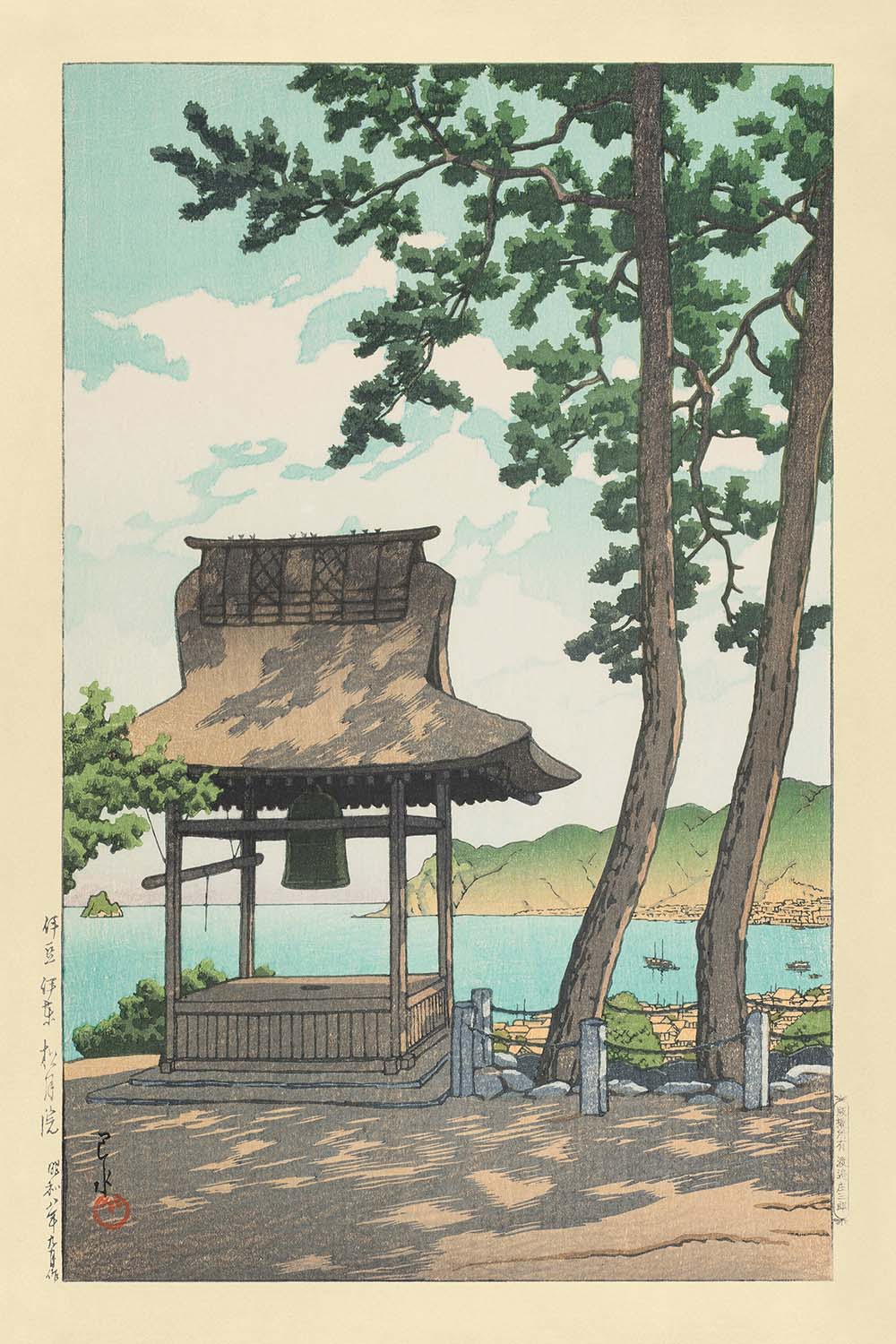 Templo Shugetsu en Ito, Izu por Hasui Kawase, 1935 