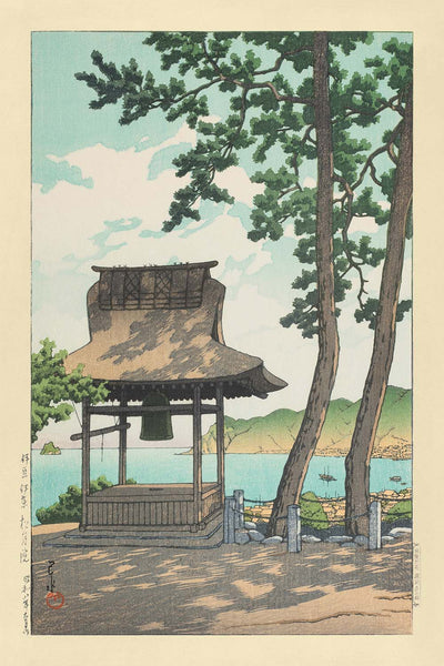 Templo Shugetsu en Ito, Izu por Hasui Kawase, 1935 
