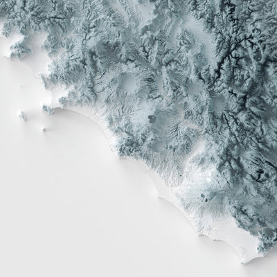 Italy Topographic 3D Relief Map