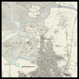 Carte ancienne personnalisée de Portsmouth 