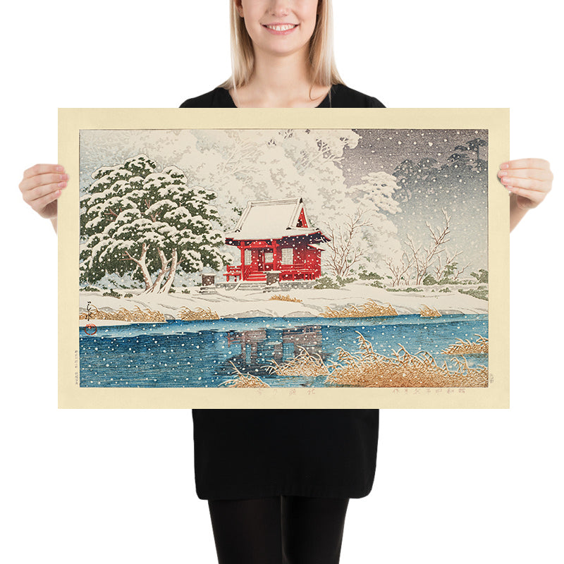 Inokashira Benten Shrine in the Snow by Hasui Kawase, 1935