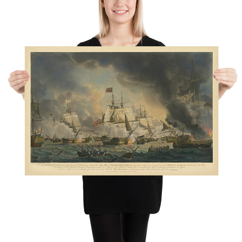 Battaglia di Camperdown: La flotta olandese sconfitta nel 1797, di Robert Dodd 