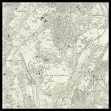 Mapa antiguo personalizado de Dulwich 