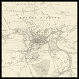 Carte ancienne personnalisée de Yeovil 