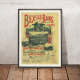 Bex-les-Bains Reiseplakat: Rhonethal, Schweiz, 1890 