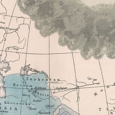 Alte Karte des Ersten Kreuzzugs von Quin, 1856: Deutsches Reich, Byzantinisches Reich, Jerusalem, Kalifate, China 