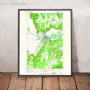 Old Map of Bonners Ferry, Idaho by USGS, 1965 – Kootenai River & North Bench
