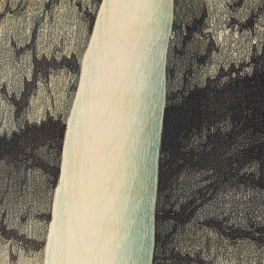 Kegon Waterfall in Nikko by Hasui Kawase 1935