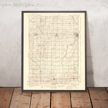 Old Map of DeKalb, Illinois by USGS, 1937 – Sycamore, Malta & South Grove