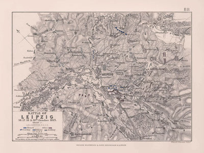 Schlacht von Leipzig von AK Johnston, 1813: Napoleonische Kriege 