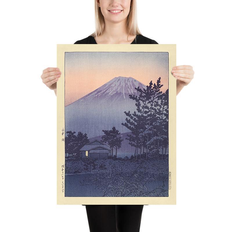 Sonnenuntergang am Yamanaka-See mit dem Fuji von Hasui Kawase, 1935 