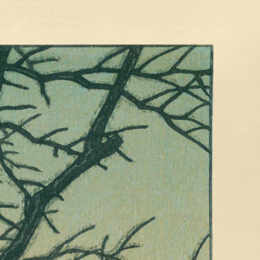 Morgendämmerung am Okayama-Schloss von Hasui Kawase, 1935 