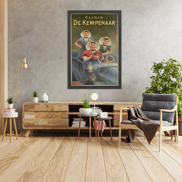 A framed image of Elixir De Kempenaar Vintage Advertising Poster, 1908