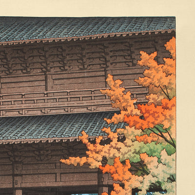 Templo Nanzenji en otoño, Kioto por Hasui Kawase 1935 