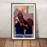 Tunesien-Reiseposter: Dougga. Visitez la Tunisie von Joseph de La Nézière, 1929 