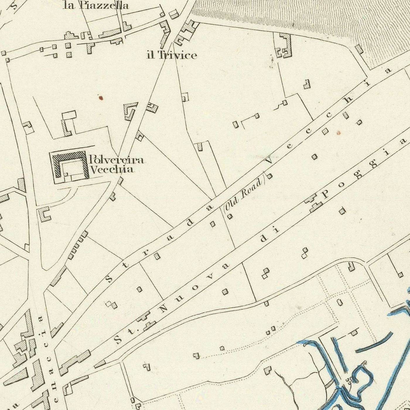 Old Map of Naples by SDUK, 1835: Castello Nuovo, St. Elmo, Posilipo, Toledo, Great Harbour