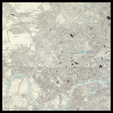 Carte ancienne personnalisée de Kensington et Chelsea 