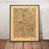 Old Map of Guthrie, Oklahoma by USGS, 1892 – Oklahoma Territory & Territorial Capital