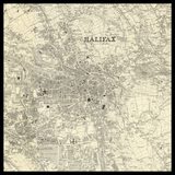 Personalisierte alte Karte von Halifax 