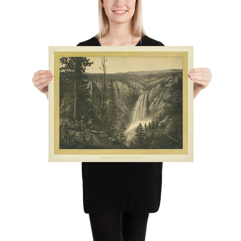 Le Grandi Cascate dello Yellowstone di Kurz & Allison, 1885 