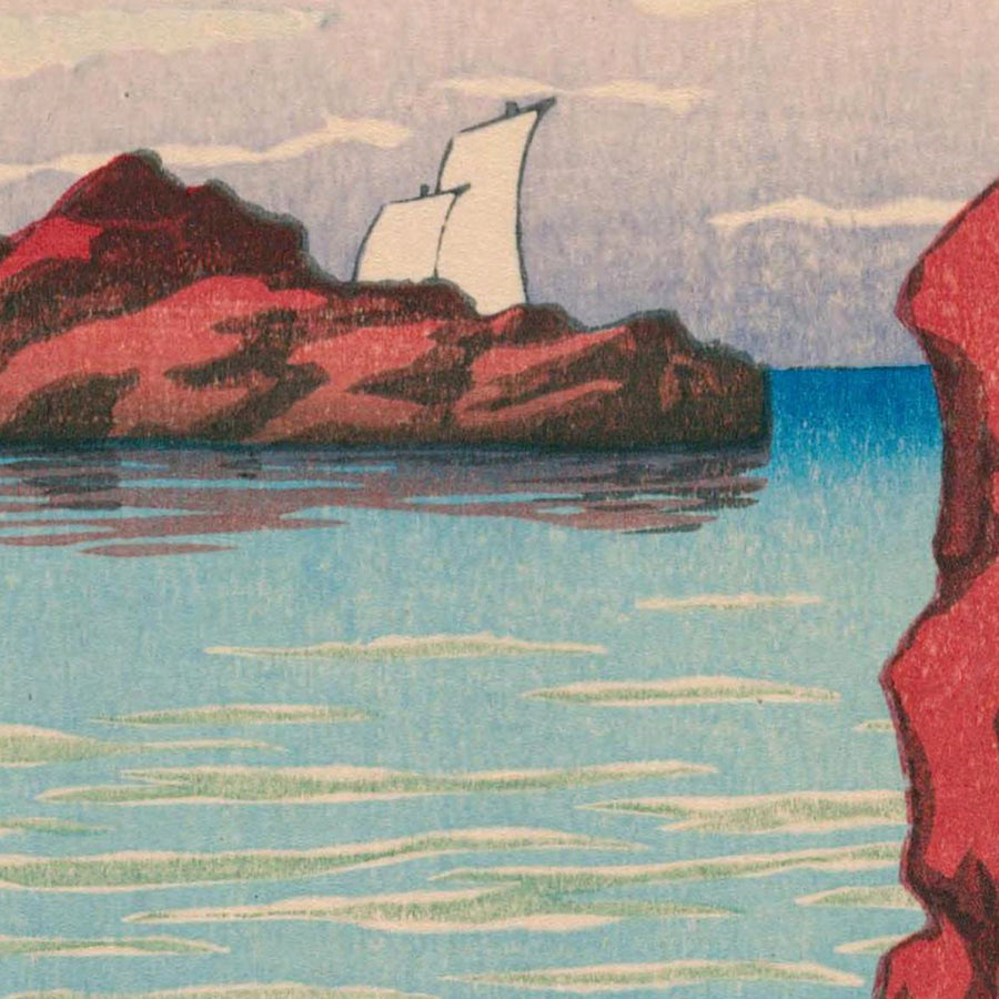 Kojaku-Höhle an der Oga-Halbinsel von Hasui Kawase, 1935 