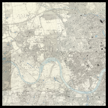 An old Ordnance Survey map of Borough of Hammersmith and Fulham