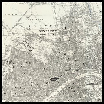 An old Ordnance Survey map of Newcastle upon Tyne