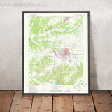 Old Map of Siloam Springs, Arkansas by USGS, 1972 – Sager Creek & Illinois River