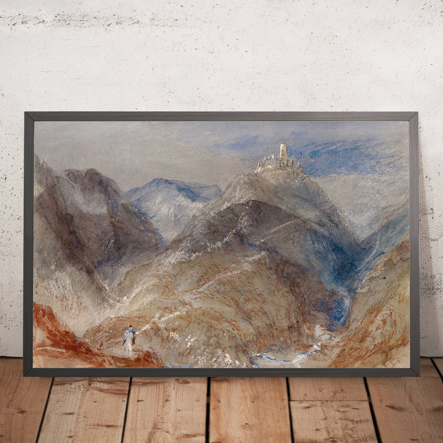 A framed image of Castle on Height near Geneva (JMW Turner), 1836