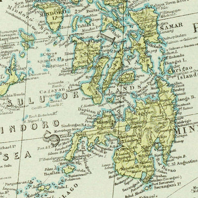 Mapa antiguo de las Indias Orientales por Stanford, 1926: Indonesia, Malasia, Filipinas, Ferrocarriles 